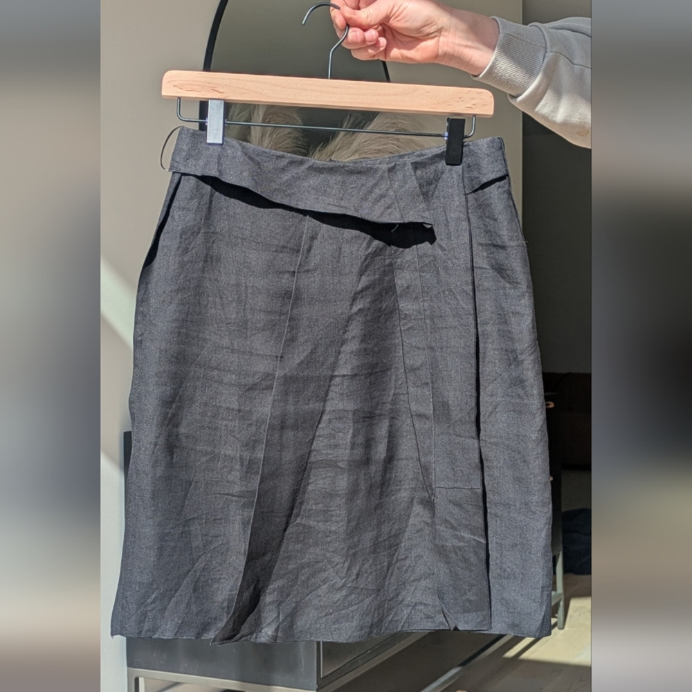 Bottega Veneta Charcoal A-Line Skirt - Picture 2 of 6
